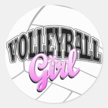 Autocollants de fille de volleyball