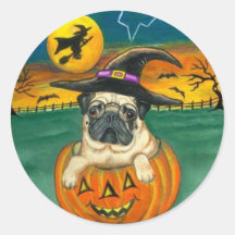Autocollants de Halloween de carlin de Harry Potte