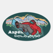 Autocollants de lambeau de surfeur d'Aspen le Colo