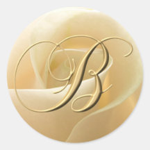 Autocollants de mariage de monogramme - lettre B