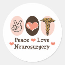 Autocollants de neurochirurgie d'amour de paix
