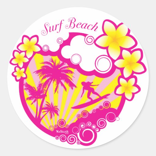 Autocollants de plage de surf