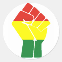 Autocollants de poing de Rasta