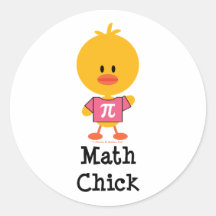 Autocollants de poussin de maths