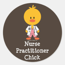 Autocollants de poussin de praticienne d'infirmièr
