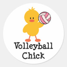 Autocollants de poussin de volleyball