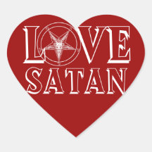 Autocollants de Satan d'amour