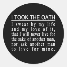 Autocollants de serment de John Galt