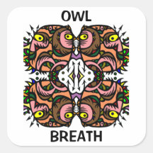 Autocollants de souffle de hibou