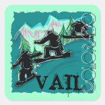 Autocollants de surfeurs de Vail le Colorado