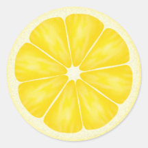 Autocollants de tranche de citron