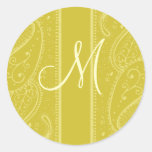 Autocollants d'or de Paisley