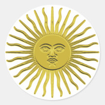 Autocollants d'or de rayon de soleil