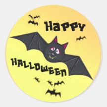 Autocollants heureux de batte de Halloween