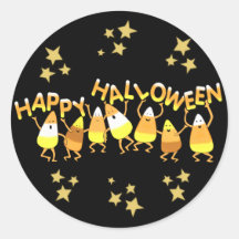 Autocollants heureux de Halloween de bonbons au ma