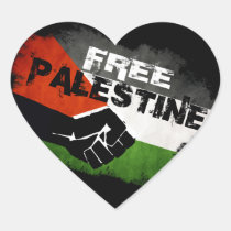 Autocollants libres de coeur de la Palestine autocollants