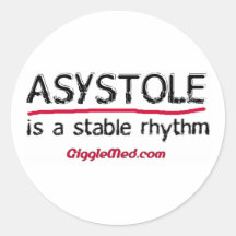 Autocollants médicaux d'humour d'asystolie