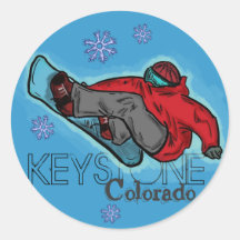 Autocollants trapézoïdaux de surfeur du Colorado