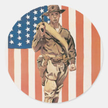 Autocollants vintages d'affiche de héros de guerre