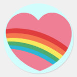 autocollants volumineux de coeur de l'arc-en-ciel 