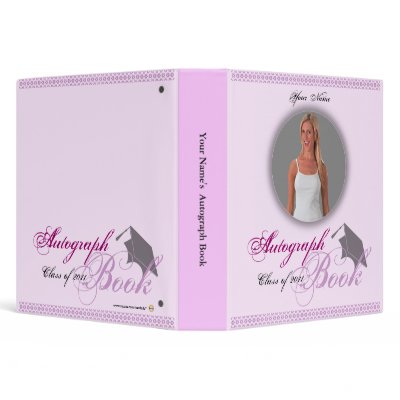 Autograph Graduation Book Binder Girl Pink by cardzila