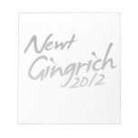 AUTOGRAPHE 2012 DE NEWT GINGRICH BLOC MÉMO