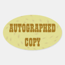 Autographed Copy - Oval Stickers (6)
