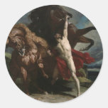 Automedon with the Horses of Achilles 1843–1871 Round Stickers