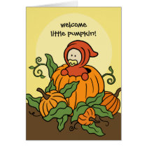 Automne bienvenu peu de nouvelle carte de bébé de  cartes