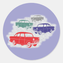 Automobile Autos cars Runde Aufkleber