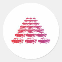 Automobile Autos cars Runder Sticker