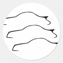 automobile icon round stickers