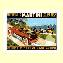 Automobiles Martini postcards