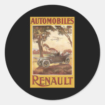 Automobiles Renault Round Stickers