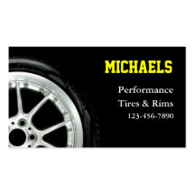 Automotive Tires and Rim Sales Business Card Template