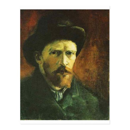 Autoportrait avec le chapeau de feutre foncé cartes postales