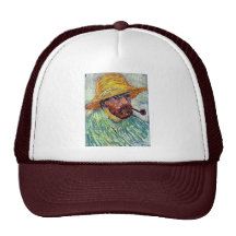 Autoportrait avec le chapeau de paille par Vincent Casquettes