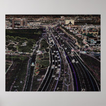 Autoroute, Dallas, le Texas Affiches