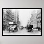 Autos on 5th Avenue in New York City 1913 Print