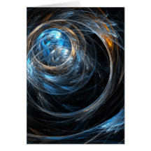 Autour de la carte de voeux d'art abstrait du mond