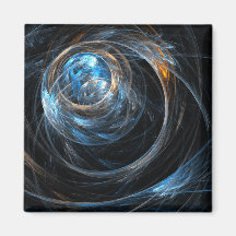 Autour de l'aimant de carré d'art abstrait du mond