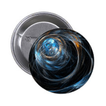 Autour du bouton d'art abstrait du monde (rond) pin's