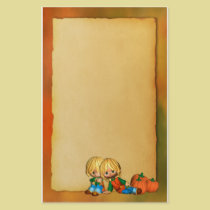 Autum Harvest Kids stationery