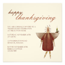 Autumn Angel · Thanksgiving Invitation