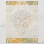 autumn art nouveau floral art flyer design