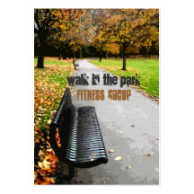Autumn bench business card