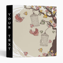 autumn birds binder