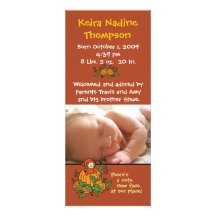 Autumn Birth Announcement