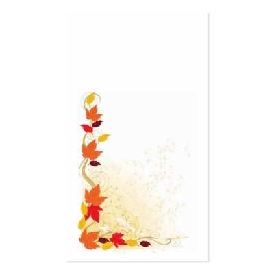 Autumn Border Business Card Template by Maria_K_Bell