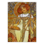 "Autumn" by Alphonse [Alfons]  Mucha Card